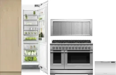 5 Piece Package Includes Refrigerator, Freezer, Range, Hood And Dishwasher